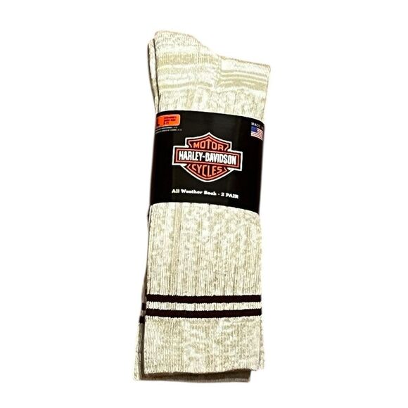 Harley-Davidson All Weather Boot Socks, 2 Pairs, Size L, NWT - Picture 1 of 6